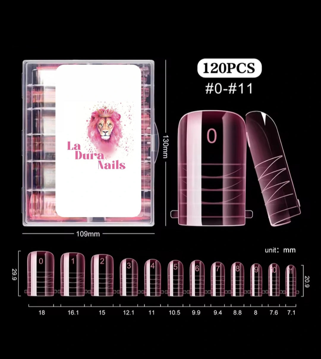 Dual form per unghie  dei piedi colore rosa