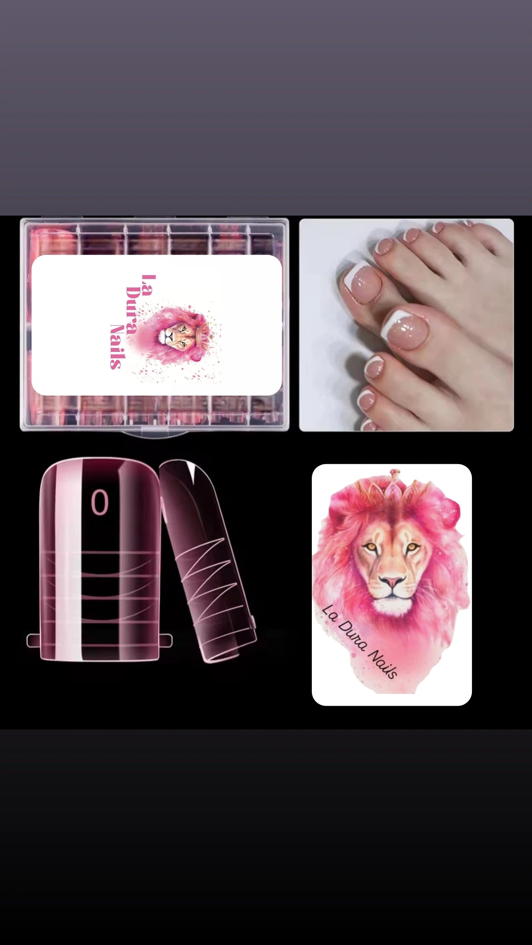 Dual form per unghie  dei piedi colore rosa