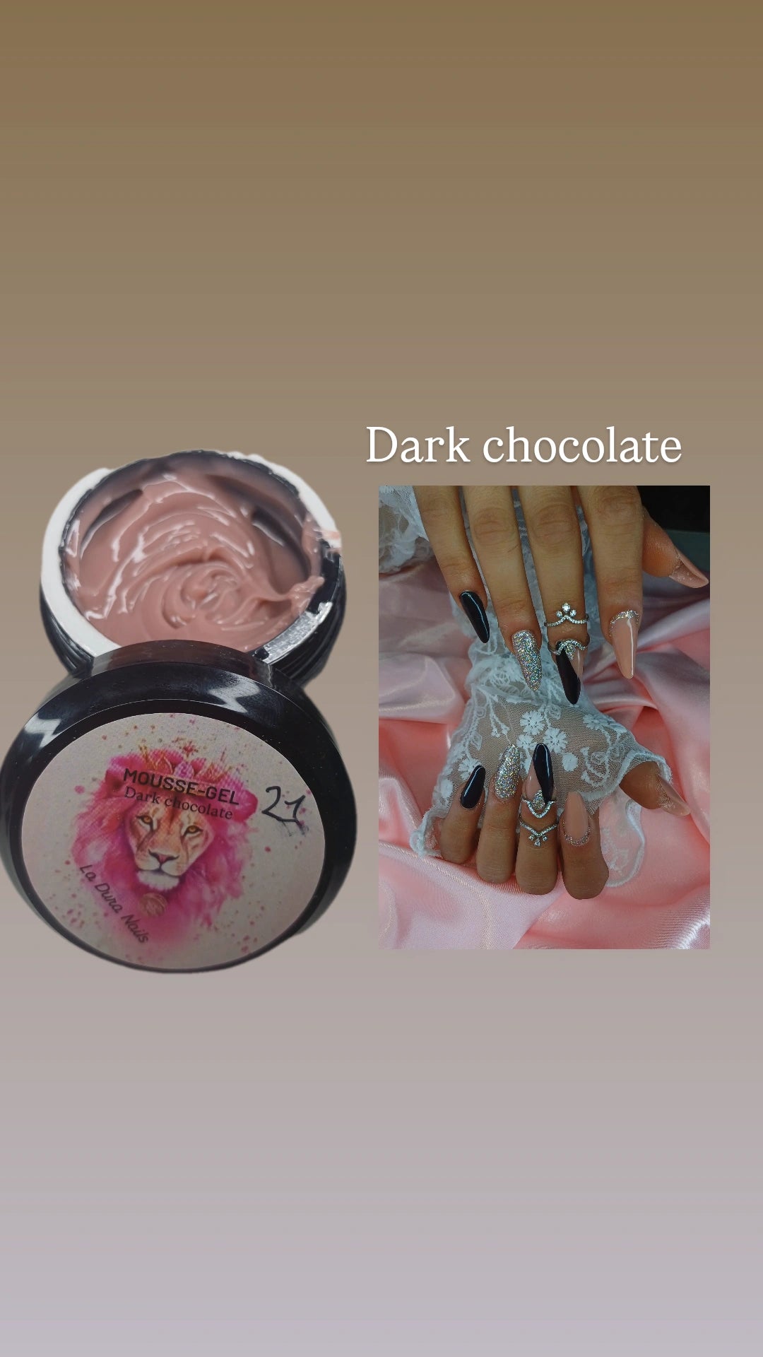 Mousse-gel  dark  chocolate 50ml