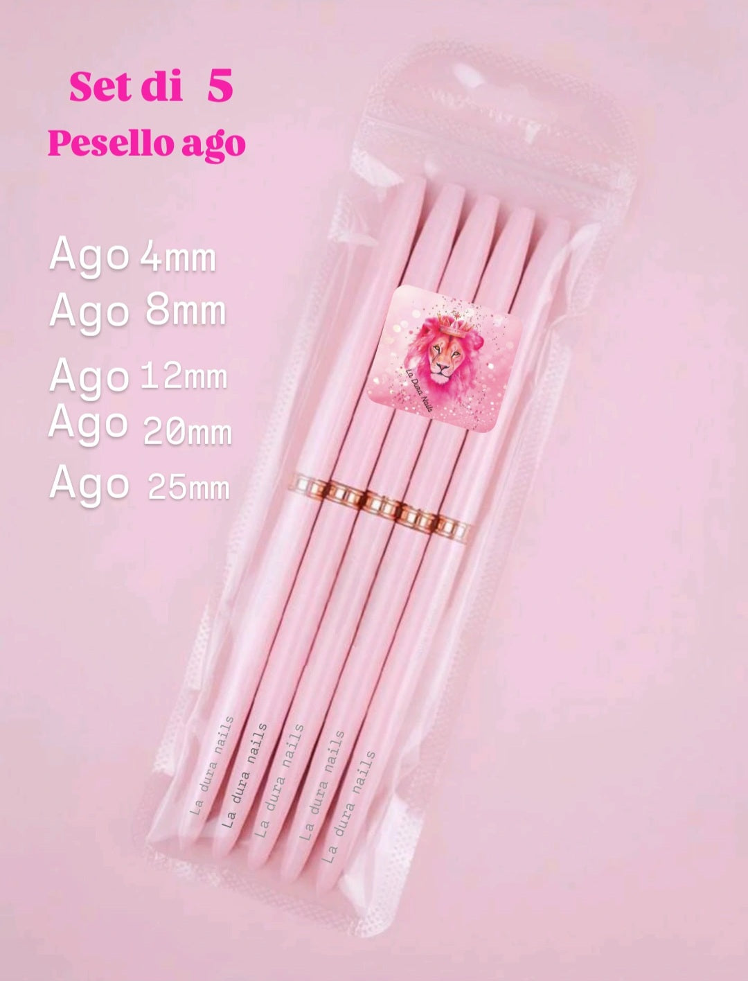 SET 6 PENNELLI AGO PER LE NAIL ART [LA DURA NAILS]
